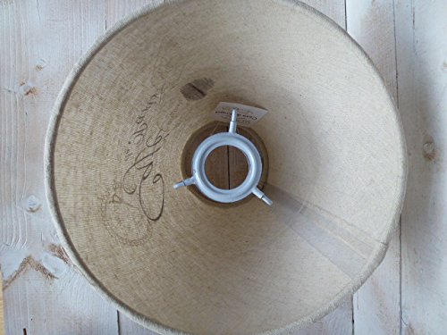 Lampenschirm Stoff Cafe de Paris Landhaus Stil beige Herz Vintage E27 Shabby - 4