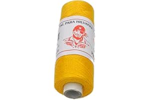 MERCERÍA SUANCES Hilo especial hilvanar de 50 gramos, de colores. Hilo para hilvanado, elige color. (Amarillo)
