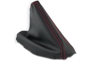 OISE ART STORE Trade Shop - Cuffia Universale per Leva Freno A Mano Auto Camper Simil Pelle Nera