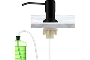 QHC SEHEN Soap Dispenser for Kitchen Sink Built-in Countertop ​with 47'' Silicone Extension Tube Connects Directly to Soap Bottle