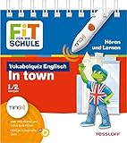 Vokabelquiz Englisch - In town (In der Stadt): Über 500 Wörter und Sätze zum Hören, richtige Aussprache üben (Antippen, Spielen, Lernen!)