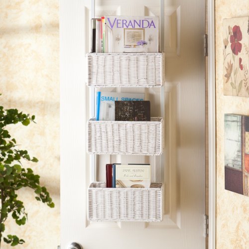 Southern Enterprises 3-Tier-über der Tür Korb Aufbewahrung, Chic Weiß - 6