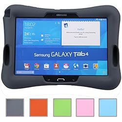 Newstyle Prueba de Golpes para Niños Super Ligero Cubierta de Protección Diseño de Amplificador con Entrada de Audio para Samsung Galaxy Tab 4 10.1 SM-T530 /T531 /T535 (Negro)