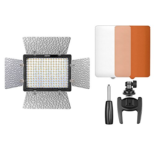 Yongnuo YN-160 Pro III 192 LEDs photographie Studio vid  o Projecteurs lampe couleur r  glable temp  rature 3200K - 5500K pour Canon Nikon Sony Pentax Olympus cam  scope appareil photo DSLR avec plaques de couleur
