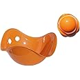 MOLUK Bilibo-Plastic Kids Toys for Children-Kids Shell Toy, Toddler Skills Fun Bowl-Encourages Creativity, Hand-Eye Coordination-Travel-Friendly-Indoor, Outdoor Play -2 years- Orange