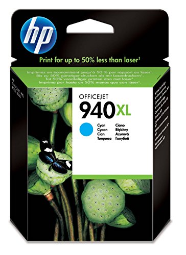 HP 940XL Cartouche d'Encre Cyan Grande Capacité Authentique (C4907AE)