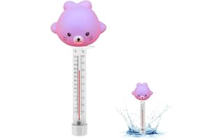 TEMOO Floating Pool Thermometer, Creative Animal Style Large Display Pool Thermometer Floating Easy Read with String,Floating Pool Thermometer for Swimming Pools, Spas, Hot Tubs