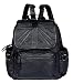 Produktbild ANNA QUEEN Laptop Rucksack Damen Original Schaffell Leder Tasche Weich Arbeit Schultertasche Leicht für MacBook Notizbuch (Schwarz-SHB1)