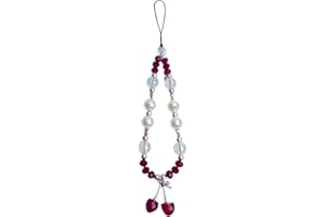 GlamRays Telefon Anhänger Telefon Trager Süss Kirsch Schmetterling Handy Lanyard Handgelenk Trager Handy Case Zubehör für Telefon Tasche Kamera Anhänger Dekor