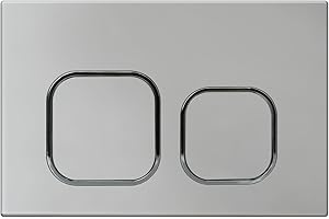 Mendorio Placca di Comando WC, Compatibile con Geberit Sigma, UP300 e UP320, Piastra Doppio Scarico, Dimensioni 243×163 mm, Completa di Set di Leve di Scarico e Telaio di Montaggio Opaco(Argento)