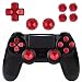 Produktbild PS4 Controller Aluminium Knöpfe Bullet Buttons Alu Thumbstick & DPad Modding Set (Rot)