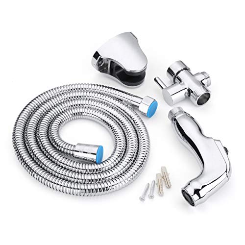 Preisvergleich Produktbild JullyeleDEgant Hand Bidet Sprayer Premium Edelstahl Windel Sprayer Shattaf Wash WC Dusche Badezimmer 7 / 8 "T Adapter Spray Jet