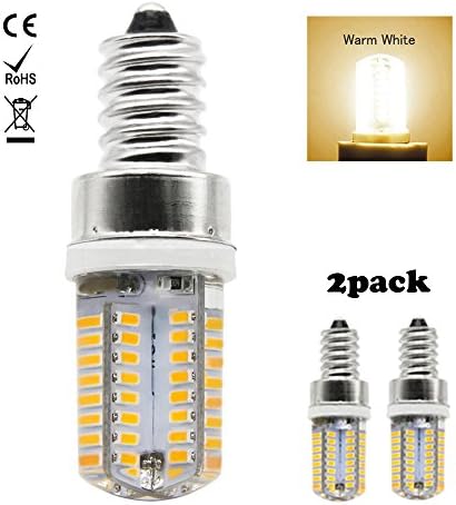 1819 Latest E14 LED light Bulbs,Non-dimmable Extremely Bright 7.5W Equivalent to 85 Watt Halogen Bulb,90V-265V E14, Cool White 6000K(Pack of 2)