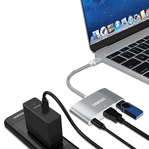 USB C Adapter CHOETECH USB 3.1 Hub Digital AV Multiport Adapter (USB Typ C +HDMI + USB 3.0 Port) für Galaxy S8 / S8 Plus,2017 MacBook Pro, MacBook 2015/2016, Chromebook Pixel und andere - 6