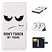 Price comparison product image For Sony Xperia Z5 Compact/Mini Case Cover [with Free Screen Protector], Qimmortal Practical Fashion Cute Colorful Premium PU Leather Case with Exquisite Design and Comfortable Feelling For Sony Xperia Z5 Compact/Mini - Don't touch