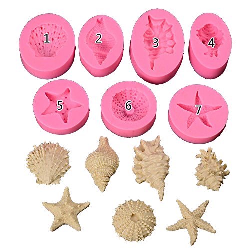 Starfish Silicone Soap 3D Conch Cake Mold Shell Fondant Cake Mold Tools Bakeware GOOTRADES