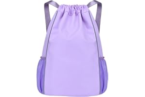 FAVORTALK Drawstring Bags Waterproof String Bag Adjustable Lightweight Gym School Drawstring Backpack for Sports