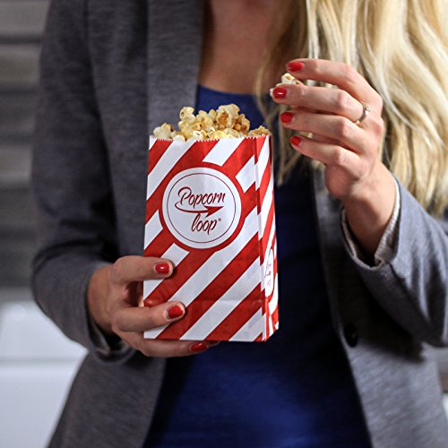 Die Original Popcornloop Popcorntüten 5 x 10er Packungen Insgesamt 50 Stück Material Aus Papier Heimkino Erlebnis - 3