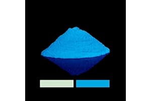 RESIN PRO Un pigment à BASE BLANCHE à ajouter en poudre luminescente, phosphorescente qui s'illumine dans le noir, Bleu, 20 gr