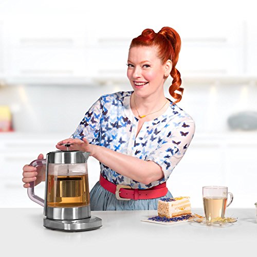 Klarstein • Assam Express 2-in-1 • Wasserkocher • Teekocher • Edelstahl-Sieb • bis zu 1,5 Liter • 1500 Watt • kabellos • einstellbare Temperatur • Cool-Touch-Griff • Basisstation mit Kabelaufwicklung • Trockengehschutz • Abschaltautomatik • silber - 2