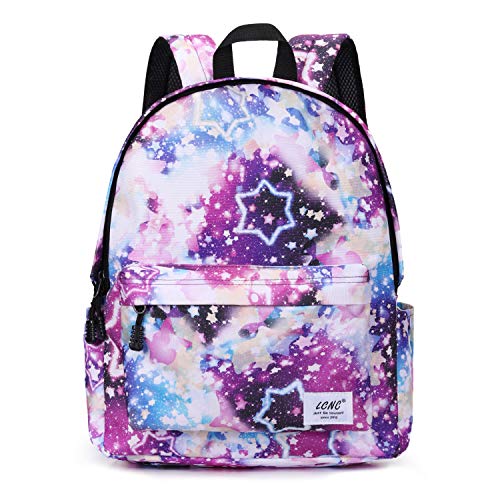 Mochila Escolar para niñas y niños, Galaxy Resistente al Agua, Duradera, Informal, básica, para Estudiantes E-Galaxy Star Talla única