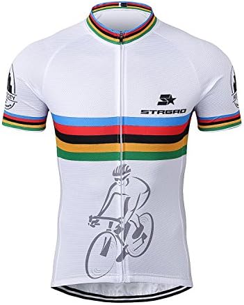 Strgao 2017 Mens Breathable Cycling Short Sleeve Jersey Road Bike Biking Clothing Riding SportswearJacket Bicycle Shirt Size X-Large