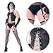 Price comparison product image Official Frank N Furter Mens Fancy Dress Costume The Rocky Horror Picture Show Theatre Drag Transvestite Tim Black Bondage