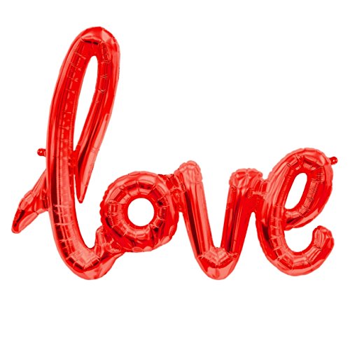 love-Schriftzug Luftballon in Rosegold/Pink/Gold/Silber/Rot - XXL Folienballon als Hochzeit Dekoration, Party Geschenk, Fotorequisite oder Liebes-Überraschung