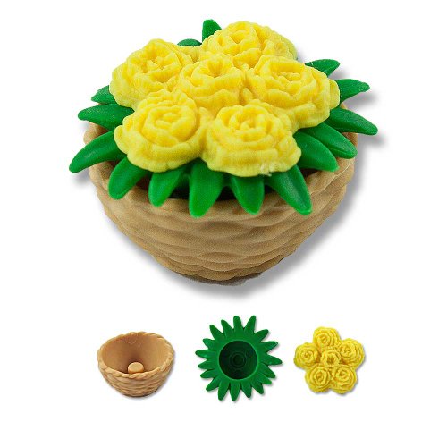 Preisvergleich Produktbild Blumenschale gelb Radiergummi aus Japan von Iwako