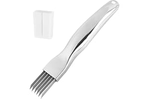 1 st svärmlat silke kniv, rostfritt stål scallion slicer, vår lök dokumentförstörare kniv Scallion, multifunktionell mat slic