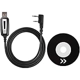 Regun Cavo di Programmazione per walkie Talkie del Programma - Cavo di Programmazione per walkie Talkie con Driver CD per Rad