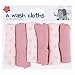 6 Baby Wash Cloths (20x20cm)- Blue or Pink- Face (Pink)