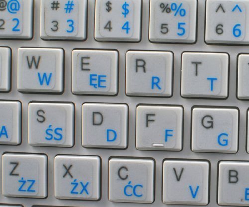 Polnische Programmierer transparente Tastaturaufkleber mit Blauen Buchstaben – Geeignet für jede Tastatur - 4