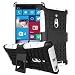 Produktbild Nokia Lumia 830 (2014) Case, DRUnKQUEEn Heavy Duty Rugged Hybrid Armor Dual Layer Hard Shell Tire Tread Grenade Grip Combat Tyre Textured Cover with Kickstand