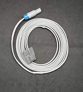 Biometric Cables SpO2 3 Mtr probe compatible with 3/5 Para Mindray/Bluestar/Uniem/Edan/Lifeplus/Mediaid/Datascope/Aspen II/Nassan/Drager/Kopran/Lifeplus 6 pin II Slot Pediatric Flex Rubber Type.