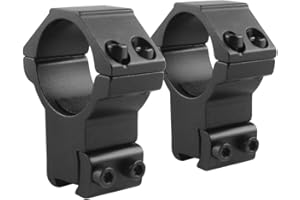 Ranstac 30mm Anelli di Montaggio Scope per Ottica Fucile Alta Profilo 2 Pezzi per 11mm Picatinny/Weaver Rail CJ/MJJ-01 (30mm Anello, Alta Profile, per 11mm Rail)