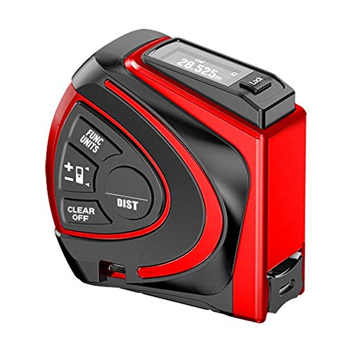 Preisvergleich Produktbild Cacoffay 30m Laser-Entfernungsmesser + 5m Maßband, USB-Lade-Digitalanzeige hochpräzises Stahlmaßband