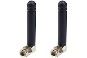 Fohevers 2-Pack WiFi Antenna 4G WiFi Aerial SMA Male Adapter 90° Elbows Connector 2DBi Omni-Directional Wifi Signal Antenna for Wireless Router