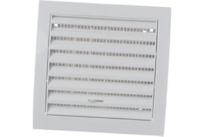 EUROPLAST 150x150mm Grille de Ventilation avec Moustiquaire - Grille D'aération Réglable - Plastique ABS Blanc