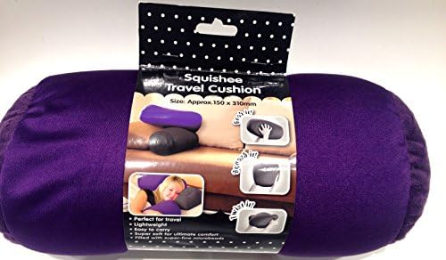 Travel size Squishee Microbead Tube Roll Travel Cushion (VIOLET) Personal travel pillow