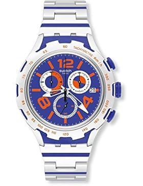 SWATCH HERREN-ARMBANDUHR 45MM ARMBAND ALUMINIUM SCHWEIZER QUARZ YYS4011AG