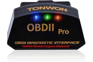 ‎TONWON TONWON iCar Pro Bluetooth 4.0 (BLE) OBD2 Fehlercodeleser OBDII Code Scanner Auto Check Engine Light für iOS/Android