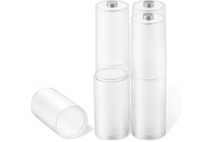 ORICO Konwerter baterii AAA na AA (4 sztuki), przezroczysty materiał PP, kompatybilny z przegrodami ładującymi | bez baterii