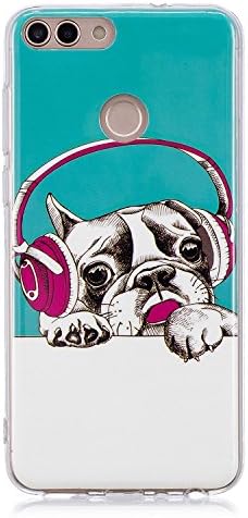 Huawei P Smart Case,Ultra Thin Luminous Flexible Silicone Cover for Huawei P Smart,Case for Huawei P Smart,Night-luminous Cute 3D Romantic Flower Animal Cartoon Design Printed Drawing Pattern Soft TPU Bumper Protective Back Cover Case for Huawei P Smart / Huawei Enjoy 7