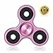 Produktbild Vivahouse Fidget Spinner | Hand-Kreisel Stress- + Angstabbau Spielzeug | ADHS Autismus ADS | Hilfe Beruhigung Klarheit + Konzentration | Leise drehendes Gadget in Aluminiumlegierung | Taschengröße (Pinke Petunie)