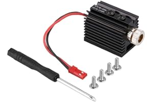 Rockyin Módulo láser 45nm Módulo de Cabezal láser de luz Azul Violeta Accesorio para máquina cortadora de Grabado láser (180 MW)