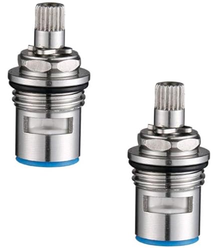 Tecuro Zapfhahn 3/4 - Kugelauslaufventil Mit Blauem Griff Messing Vernickelt