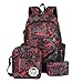 Produktbild ACMEDE Schulrucksack 3 Teiliges Schultasche-Set Top-Model Studentrucksack mit USB Anschluss INKL Schultertasche + Geldbeute + Mäppchen