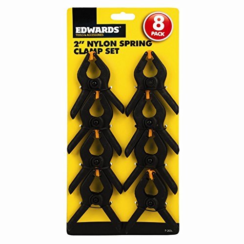 Invero® 8x Packung mit 3-Zoll-Nylon Federklemmschellen Set ideal für Marktstände Tücher Fotografie Arbeit Gebäude Clip