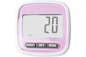 GENERIC Podomètre De Marche À Clipser - Podomètre De Poche, Compteur De Pas | Compteur De Pas De Fitness À Clipser pour Femmes, Hommes Et - Pas D'application Ni De Connexion Téléphonique